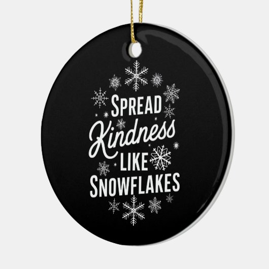 Kerstmis verspreidde vriendelijkheid als sneeuwvlo keramisch ornament (Links)