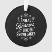 Kerstmis verspreidde vriendelijkheid als sneeuwvlo ornament (voorkant)