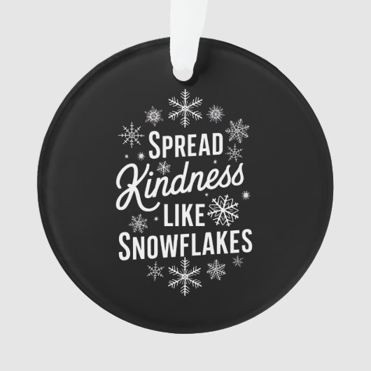 Kerstmis verspreidde vriendelijkheid als sneeuwvlo ornament (voorkant)