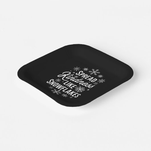 Kerstmis verspreidde vriendelijkheid als sneeuwvlo papieren bordje (Gebogen)