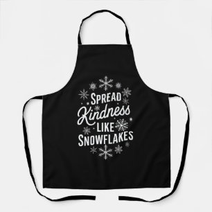 Kerstmis verspreidde vriendelijkheid als sneeuwvlo schort