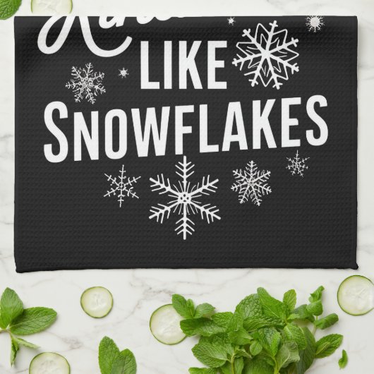 Kerstmis verspreidde vriendelijkheid als sneeuwvlo theedoek (Gevouwen)