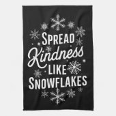 Kerstmis verspreidde vriendelijkheid als sneeuwvlo theedoek (Verticaal)