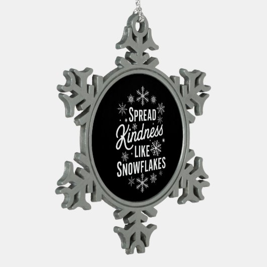 Kerstmis verspreidde vriendelijkheid als sneeuwvlo tin sneeuwvlok ornament (Links)