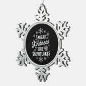 Kerstmis verspreidde vriendelijkheid als sneeuwvlo tin sneeuwvlok ornament (Rechts)