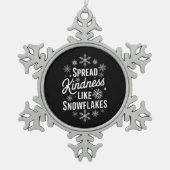 Kerstmis verspreidde vriendelijkheid als sneeuwvlo tin sneeuwvlok ornament (Voorkant)