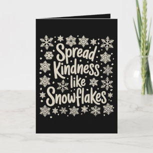Kerstmis verspreidt vriendelijkheid als sneeuwvlok feestdagen kaart