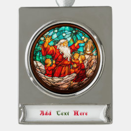Kerstmis Verzilverd Banner Ornament