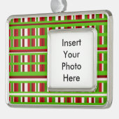 Kerstmis Verzilverd Omlijst Ornament (Links)