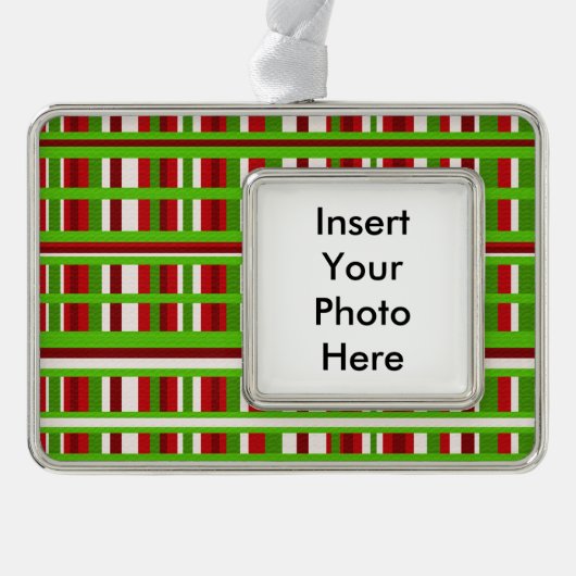 Kerstmis Verzilverd Omlijst Ornament (Voorkant)