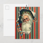 Kerstmis Victoriaans briefkaart (Voorkant / Achterkant)