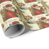  Kerstmis Victoriaans Cadeaupapier (Rol Hoek)