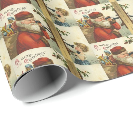  Kerstmis Victoriaans Cadeaupapier (Rol Hoek)