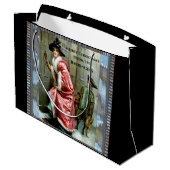 Kerstmis Victoriaans Groot Cadeauzakje (Achterkant Gekanteld)