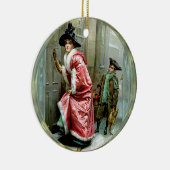 Kerstmis Victoriaans Keramisch Ornament (Rechts)