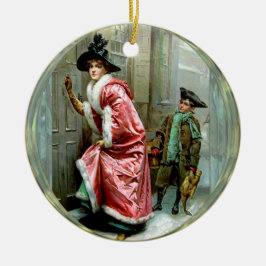 Kerstmis Victoriaans Keramisch Ornament