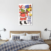 Kerstmis, Victoriaans kerstkaart Canvas Afdruk (Insitu (Slaapkamer))