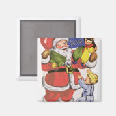 Kerstmis, Victoriaans kerstkaart Magneet (Voorkant / Achterkant)
