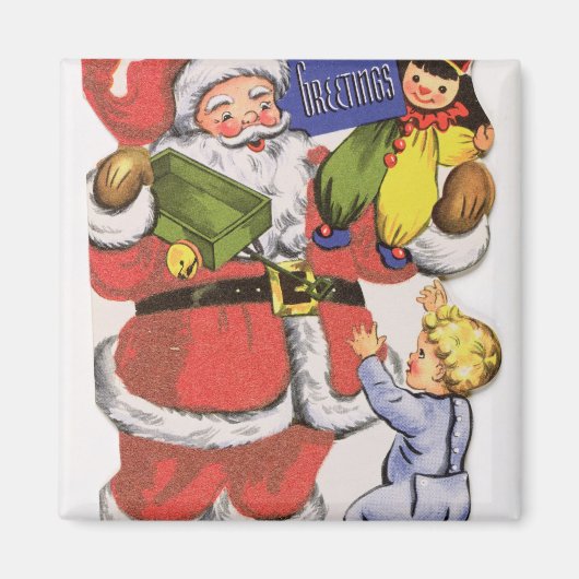 Kerstmis, Victoriaans kerstkaart Magneet (Voorkant)