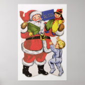 Kerstmis, Victoriaans kerstkaart Poster (Voorkant)