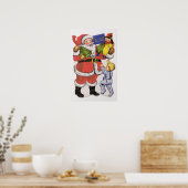 Kerstmis, Victoriaans kerstkaart Poster (Keuken)