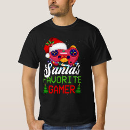 Kerstmis Video Gamer Santa's Favoriete Gamer Gamer T-shirt