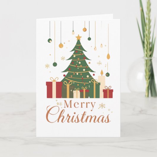 Kerstmis vieren in stijl kaart (Voorkant)