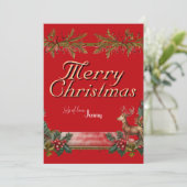 Kerstmis vieren kaart (Staand voorkant)