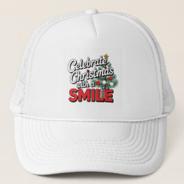 Kerstmis vieren met een glimlach trucker pet