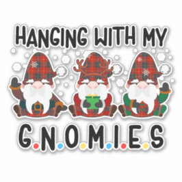 Kerstmis vieren met mijn kabouters Leuk kerst-kabo Sticker