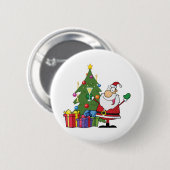 Kerstmis vieren ronde button 5,7 cm (Voorkant /achterkant)