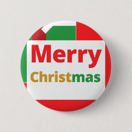 Kerstmis viering ontwerp op ronde button 5,7 cm