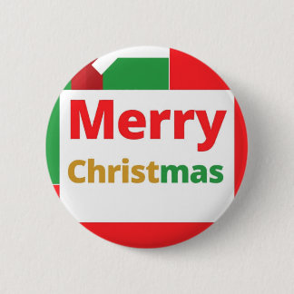 Kerstmis viering ontwerp op ronde button 5,7 cm