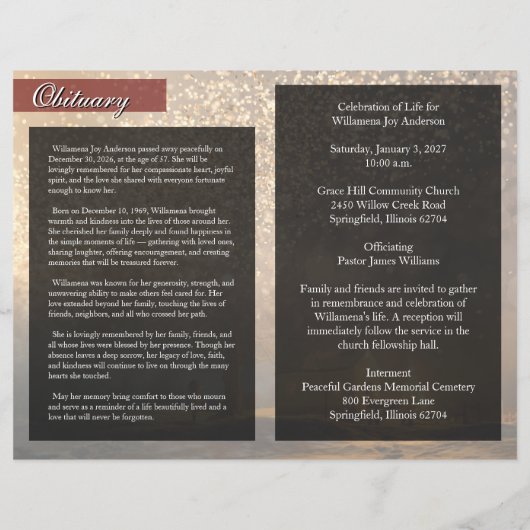 Kerstmis viering van het leven vakantieprogramma flyer (Achterkant)