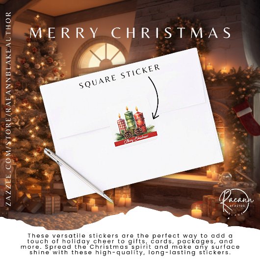 Kerstmis Vierkant Sticker