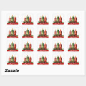 Kerstmis Vierkant Sticker (Vel)