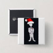 Kerstmis Vierkante Button 5,1 Cm (Voorkant /achterkant)