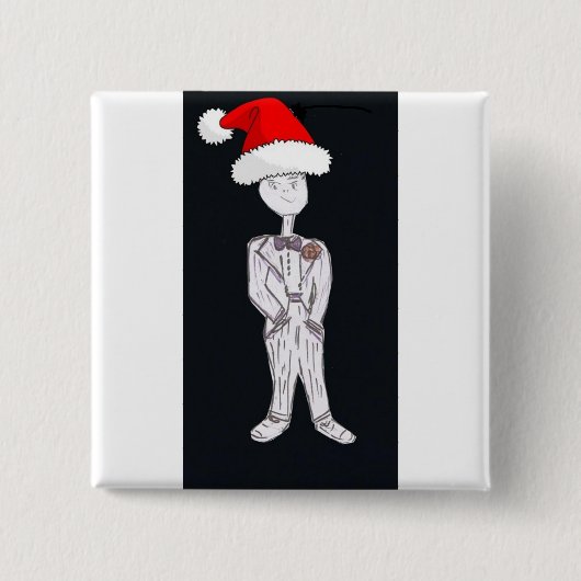 Kerstmis Vierkante Button 5,1 Cm (Voorkant)