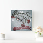 Kerstmis Vierkante Klok (Huis)