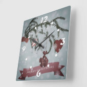 Kerstmis Vierkante Klok (Hoek)