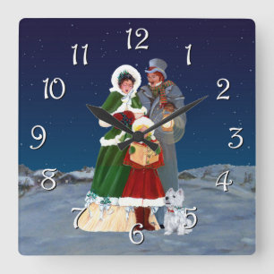 Kerstmis Vierkante Klok