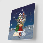 Kerstmis Vierkante Klok (Hoek)