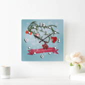 Kerstmis Vierkante Klok (Huis)