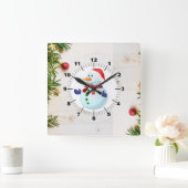 Kerstmis  vierkante klok (Huis)