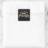 Kerstmis Vierkante Sticker (Tas)
