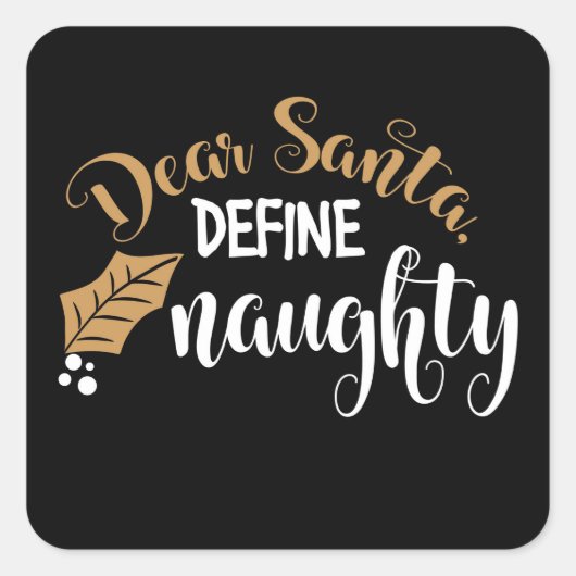 Kerstmis Vierkante Sticker (Voorkant)