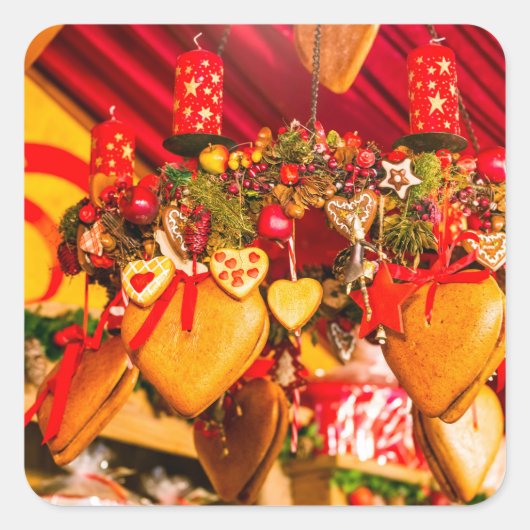 Kerstmis Vierkante Sticker (Voorkant)