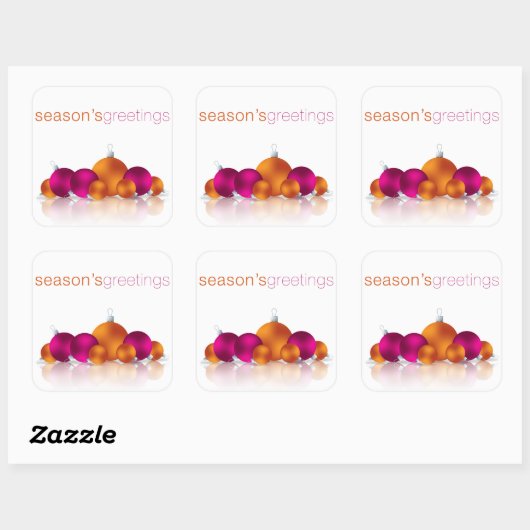 Kerstmis Vierkante Sticker (Vel)