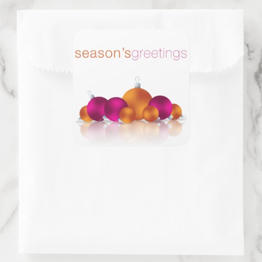 Kerstmis Vierkante Sticker (Tas)