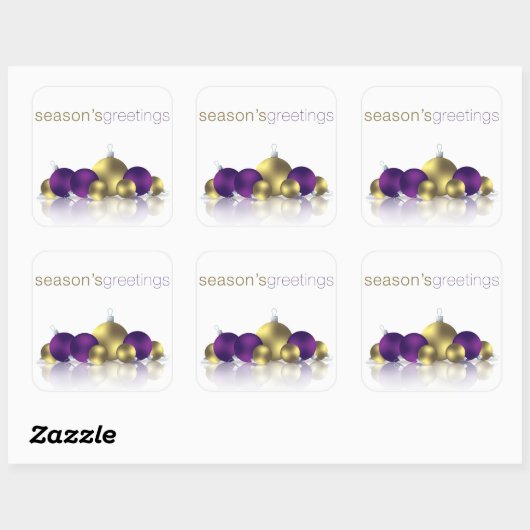 Kerstmis Vierkante Sticker (Vel)